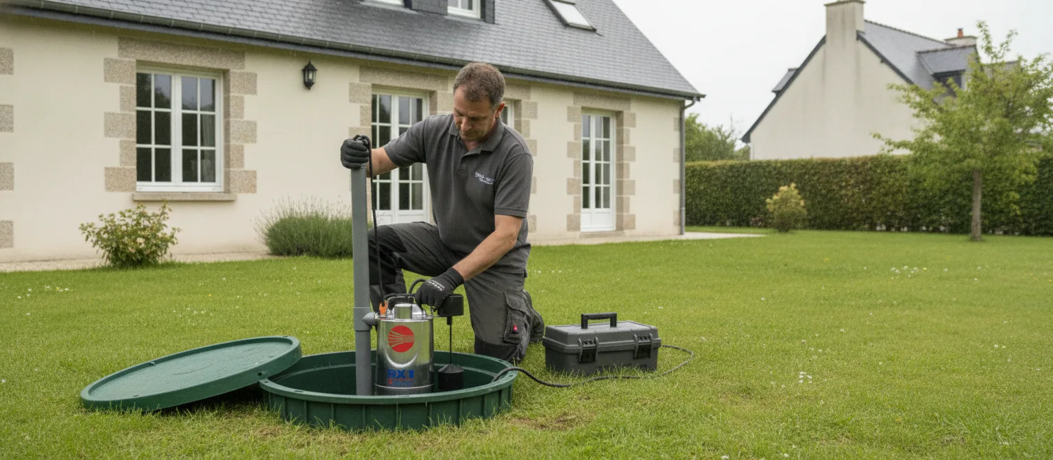 Dépannage pompe de relevage Nort-sur-Erdre – méthode / geste technique